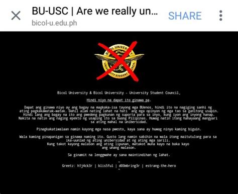 bicol university scandal|Hackers deface Bicol University website .